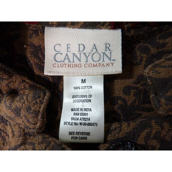 Cedar Canyon Clothing Company Jacket Shacket Medium Brown Maroon Button Vtg - Picture 6 of 10